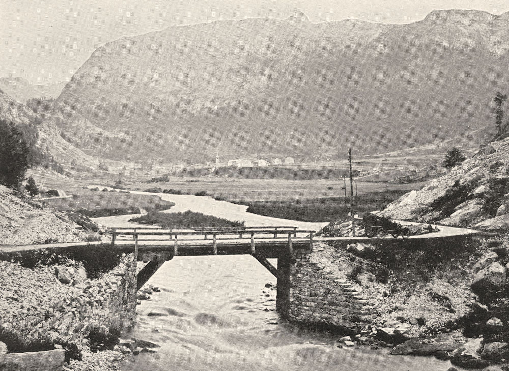 ISÈRE. Vallée Supérieure de L'isère. Bassin de Tignes 1900 old antique print